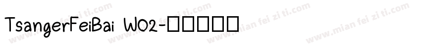 TsangerFeiBai W02字体转换